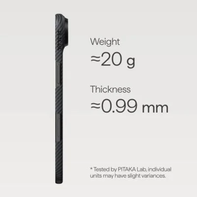Pitaka Ultra-Slim Case iPhone 17 Air - Black/Grey